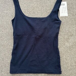 Brandy Melville Women's Navy Blue Tank Top
